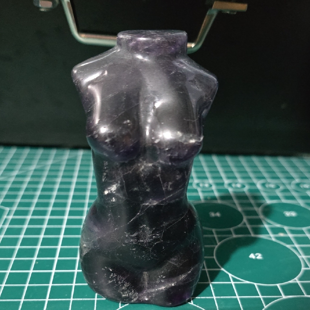 Rainbow fluorite Goddess Body Female Torso Sculpture
